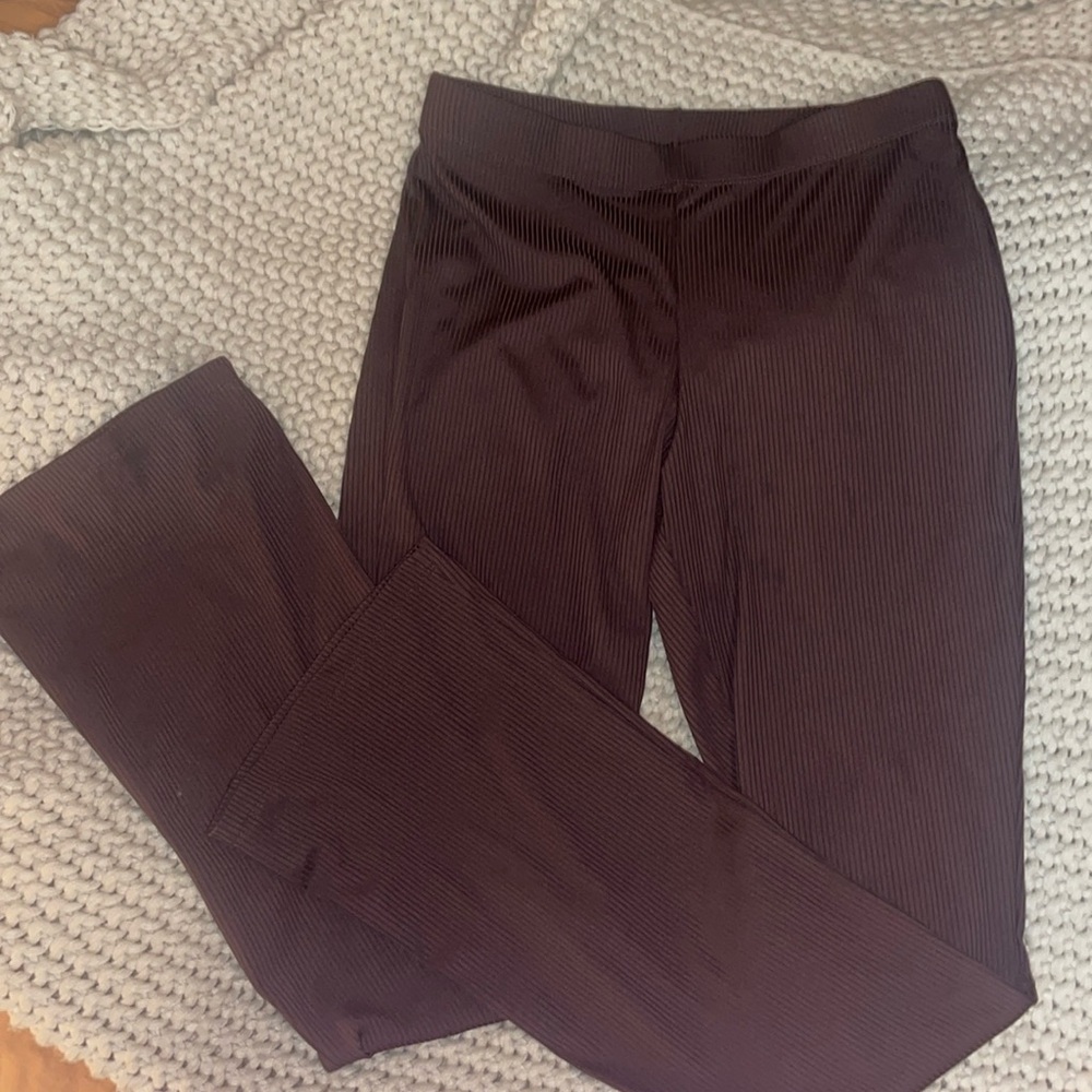 H&M high waisted brown flare pants (M)